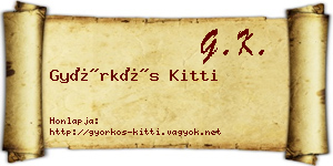 Györkös Kitti névjegykártya